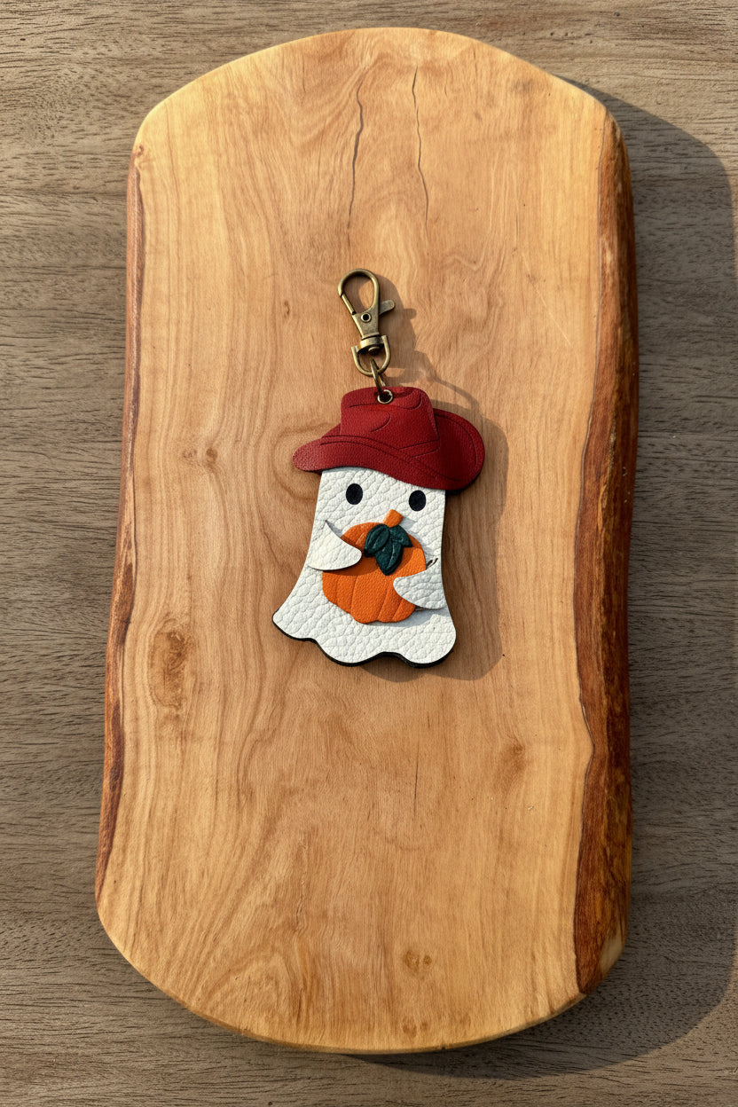 Ghostie Leather Bag Charm