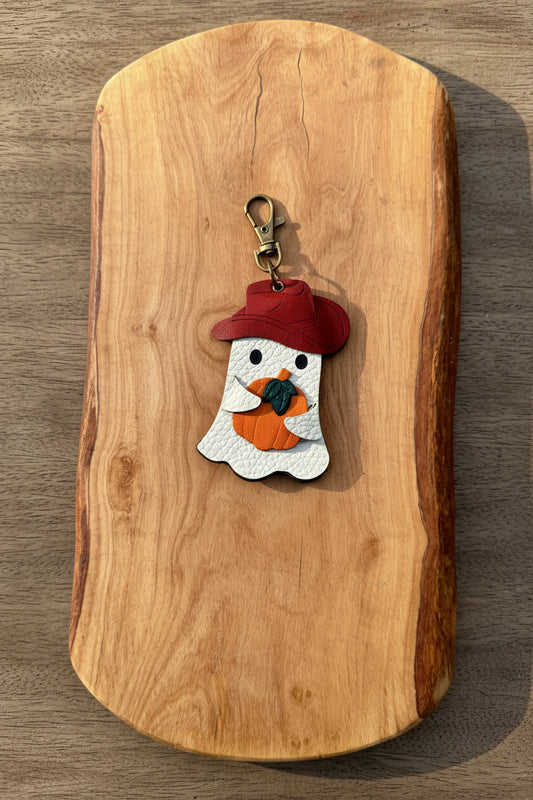 Ghostie Leather Bag Charm
