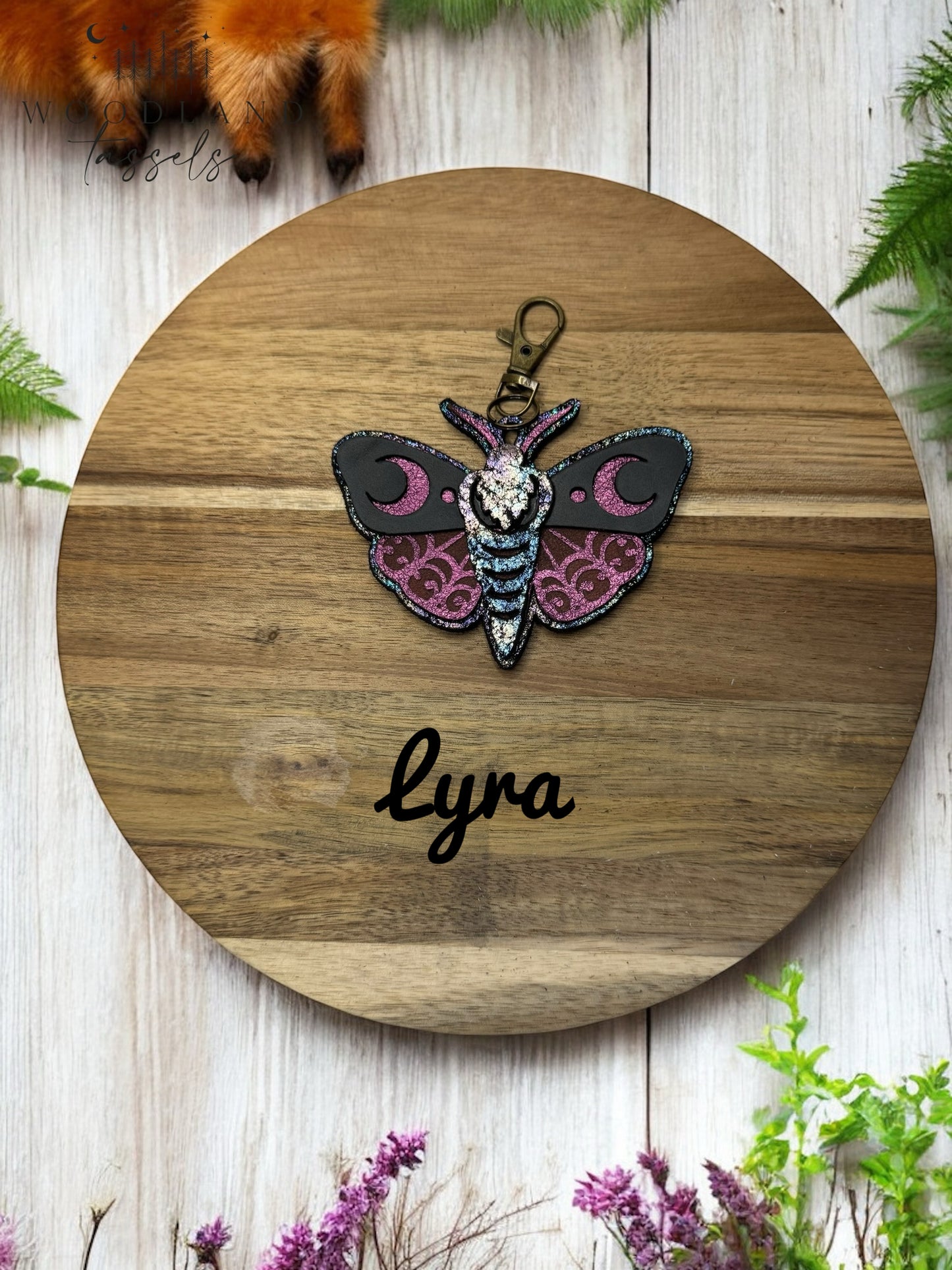 Luna Moth Purse Charm