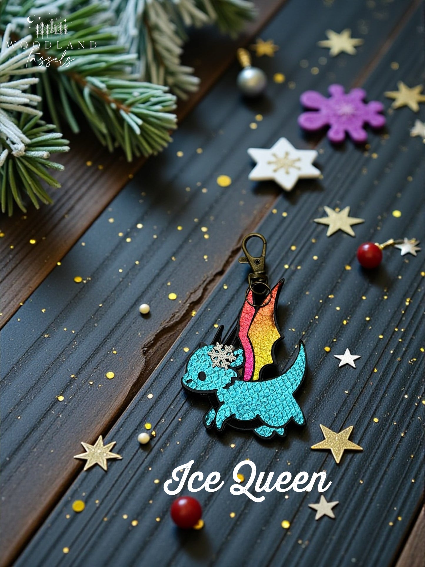 Dragon Leather Purse Charm