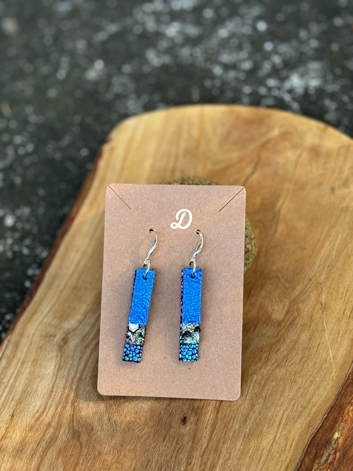 Leather Bar Earrings