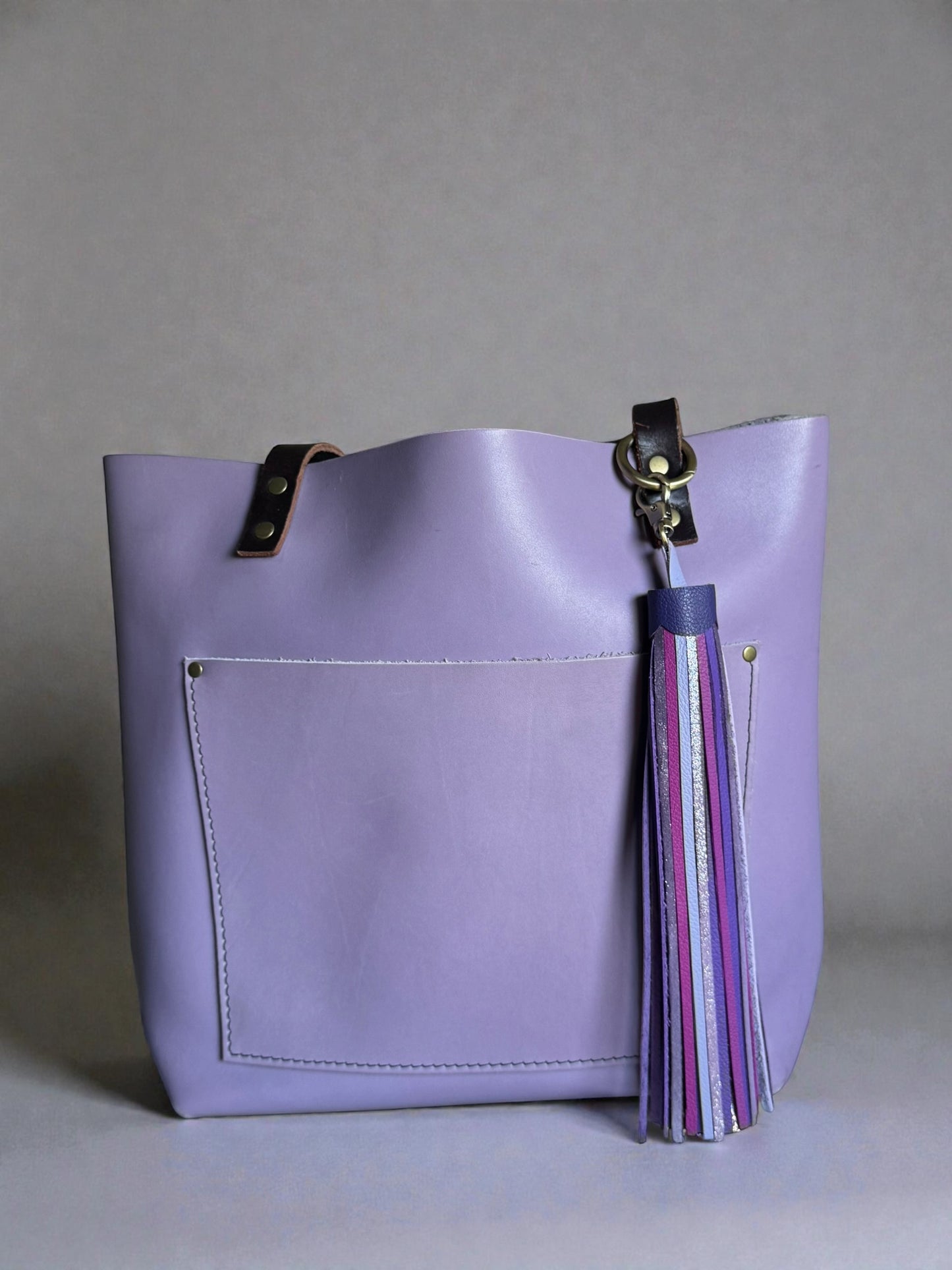 Berry Patch Purple Leather Tassel