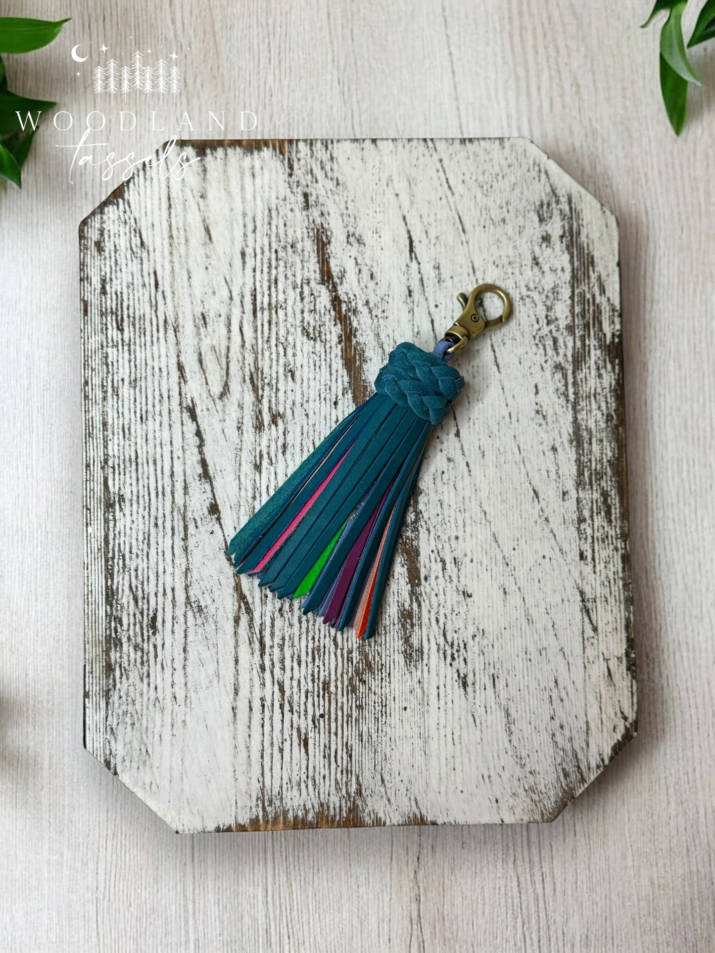 Neon Leather Tassel