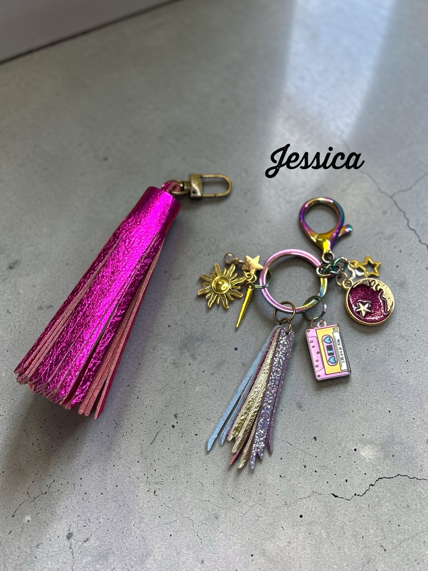 Tiny Treasures Leather Bag Charm- I 🩷 The 90s Collection