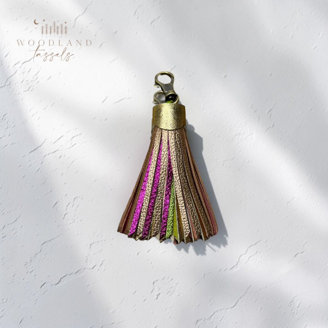 Goldie Leather Tassel | Bag Charm