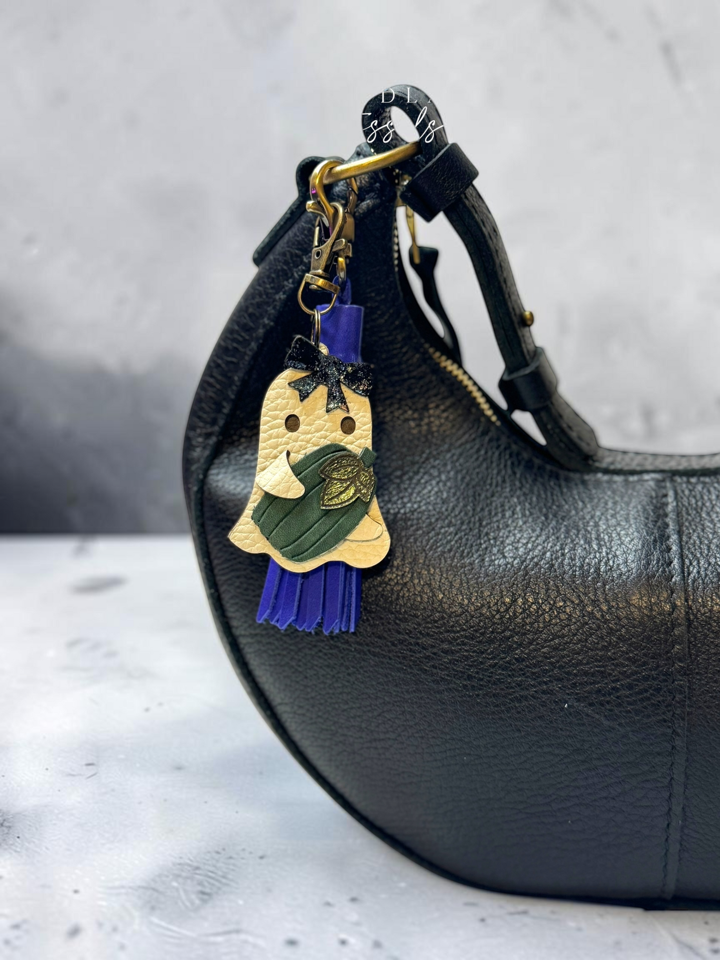 Ghostie Leather Bag Charm