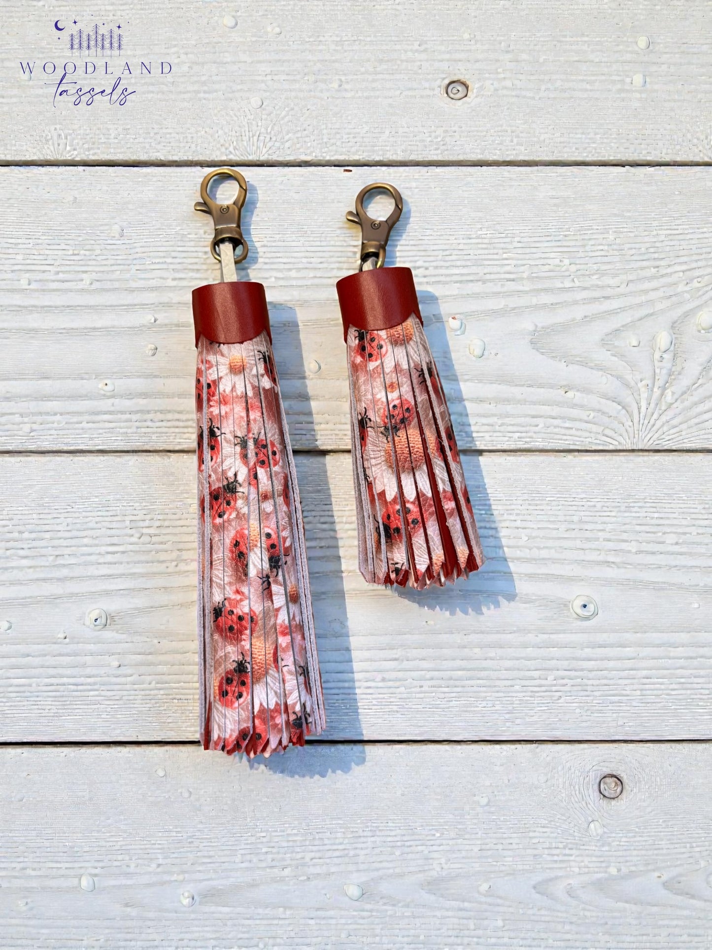 Ladybug Leather Tassel