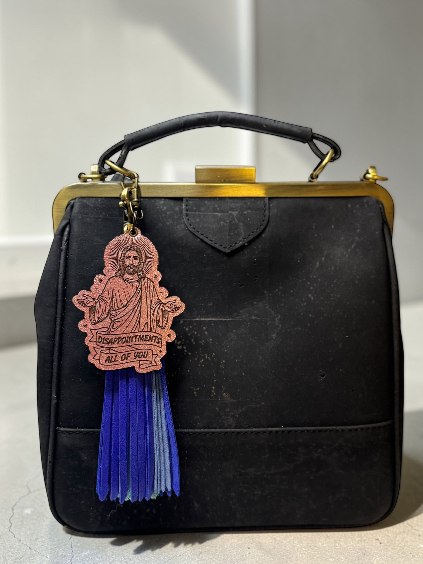 Sassy Jesus Leather Bag Tag