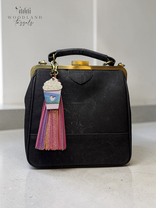 Cherry Blossom Leather Tassel