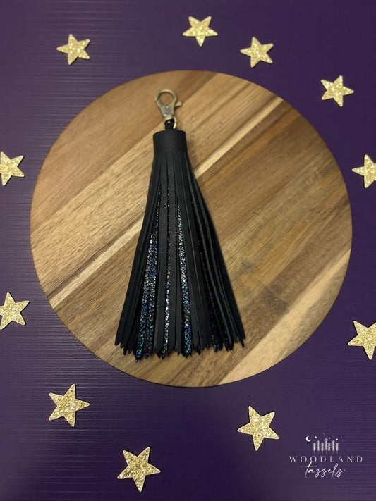 Black Magic Leather Tassel