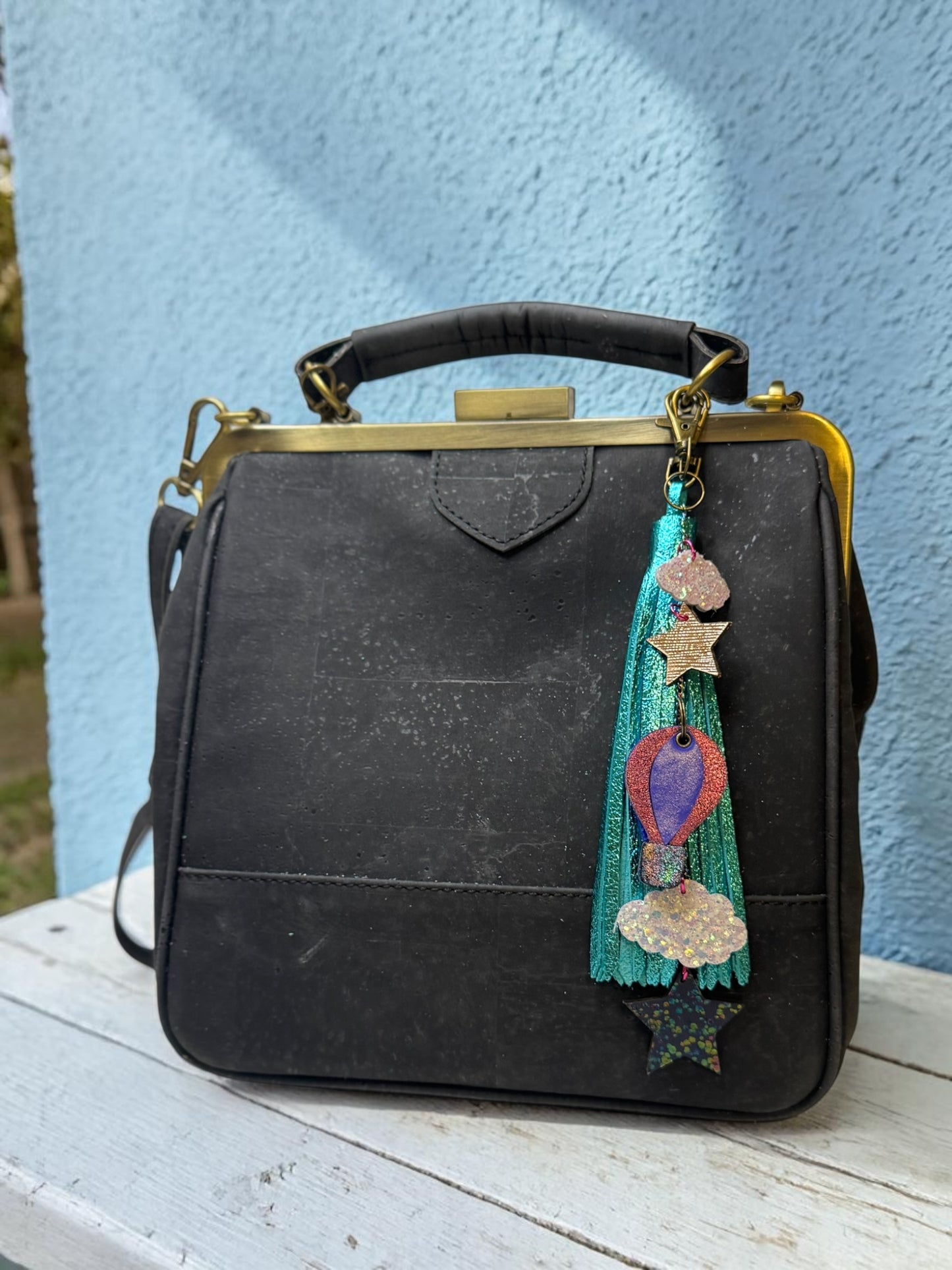 Skybound Leather Bag Charm
