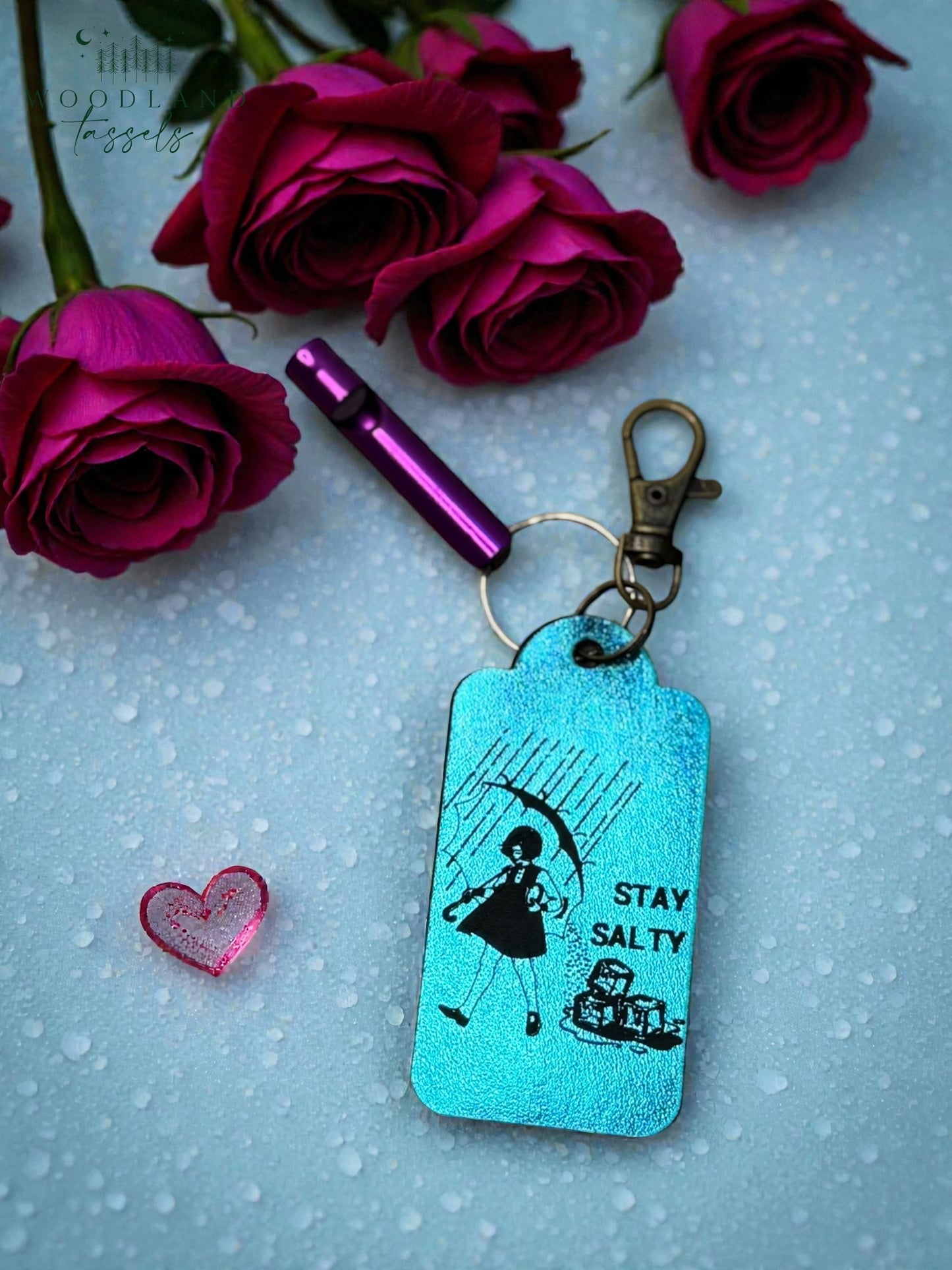 Stay Salty Leather Purse Charm