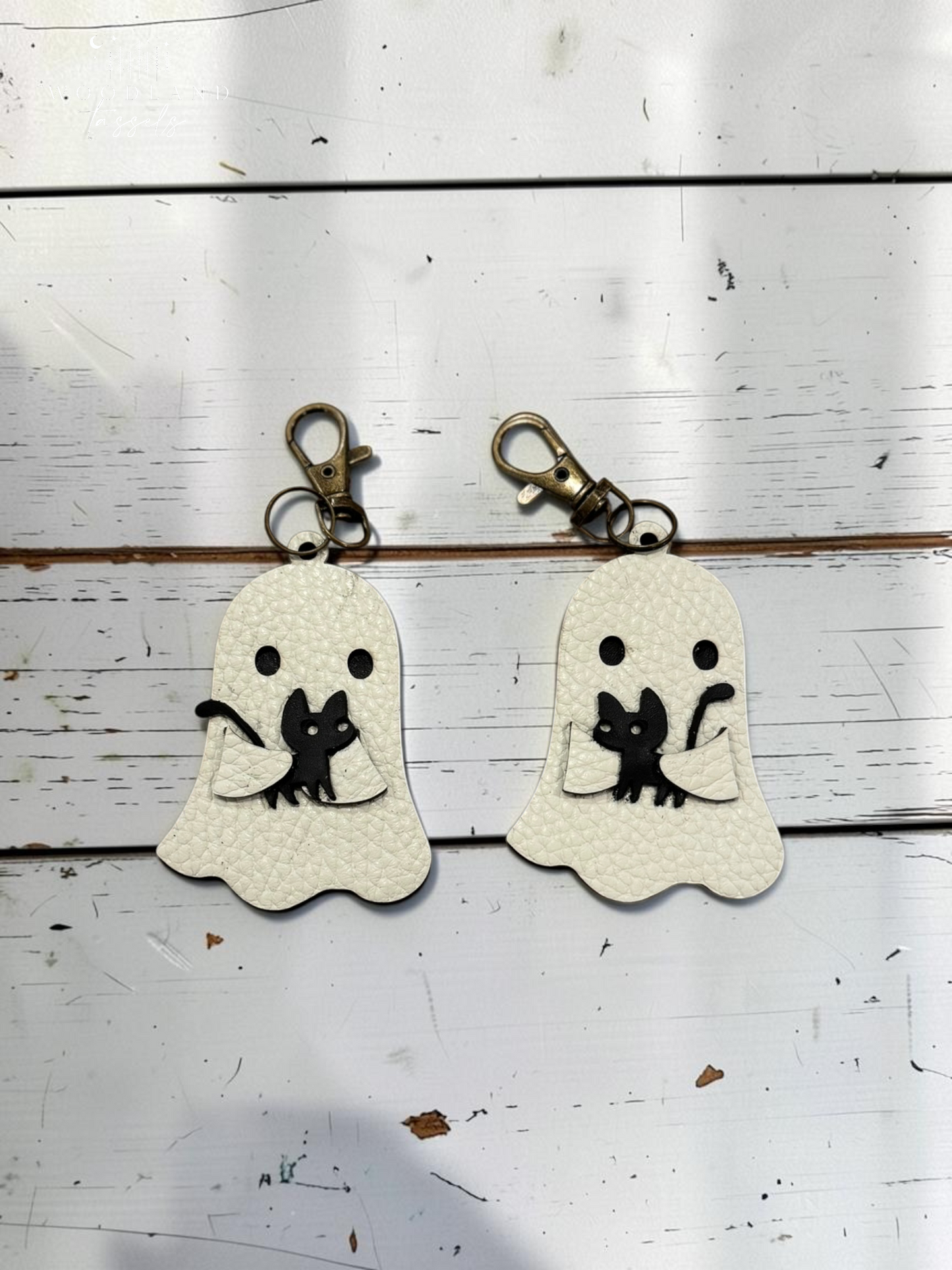 Ghostie Leather Bag Charm