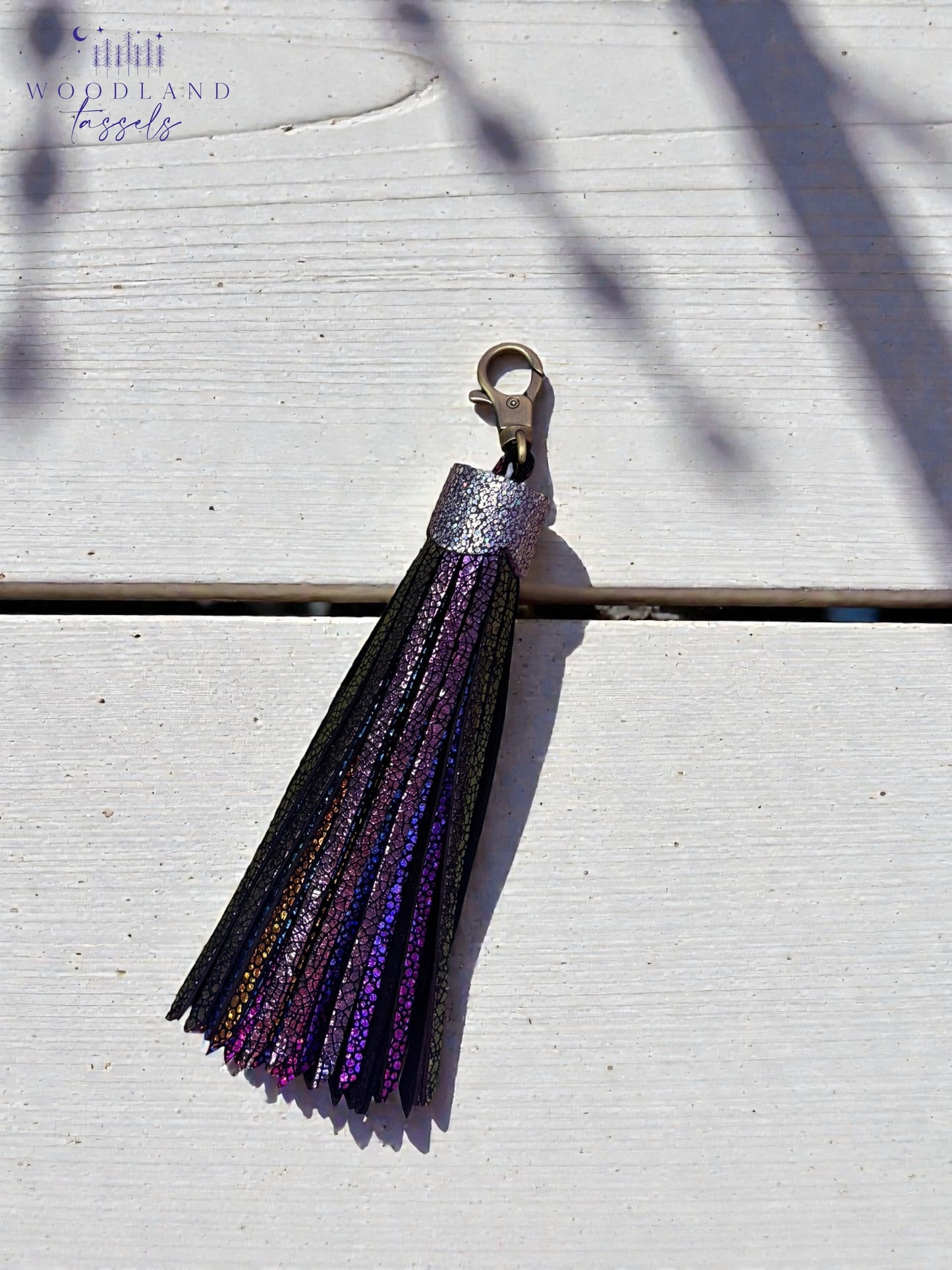Mystic Rainbow Leather Tassel