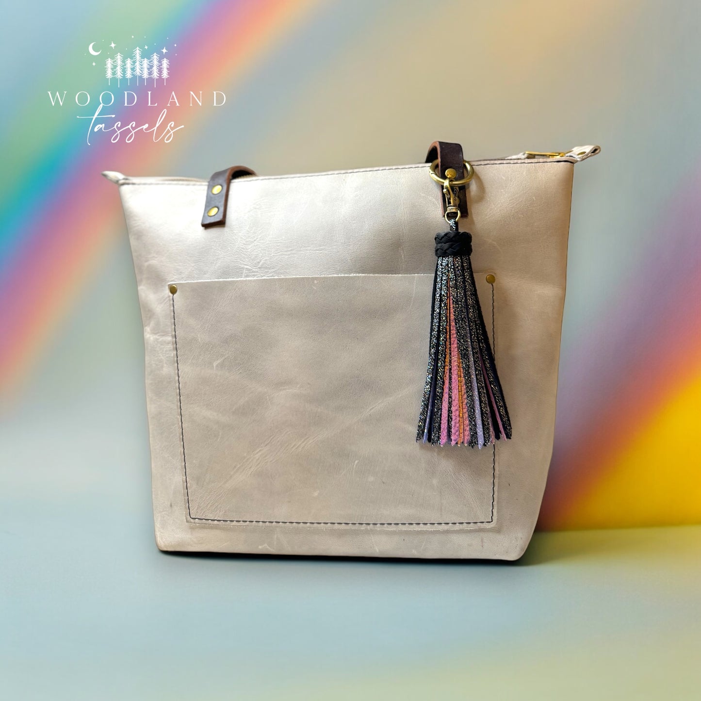 Peach Queen Leather Tassel