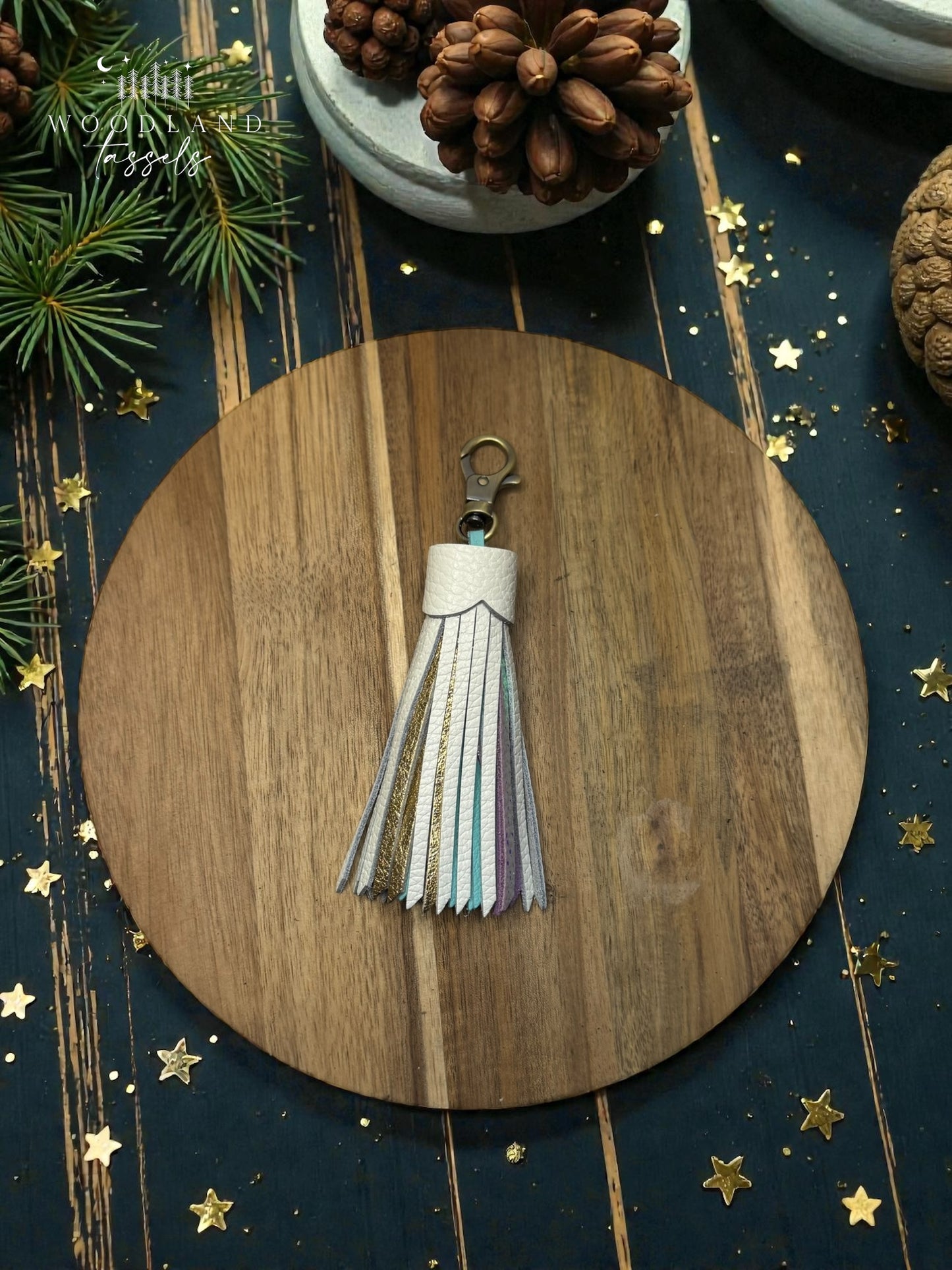 Powder Puff Leather Tassel