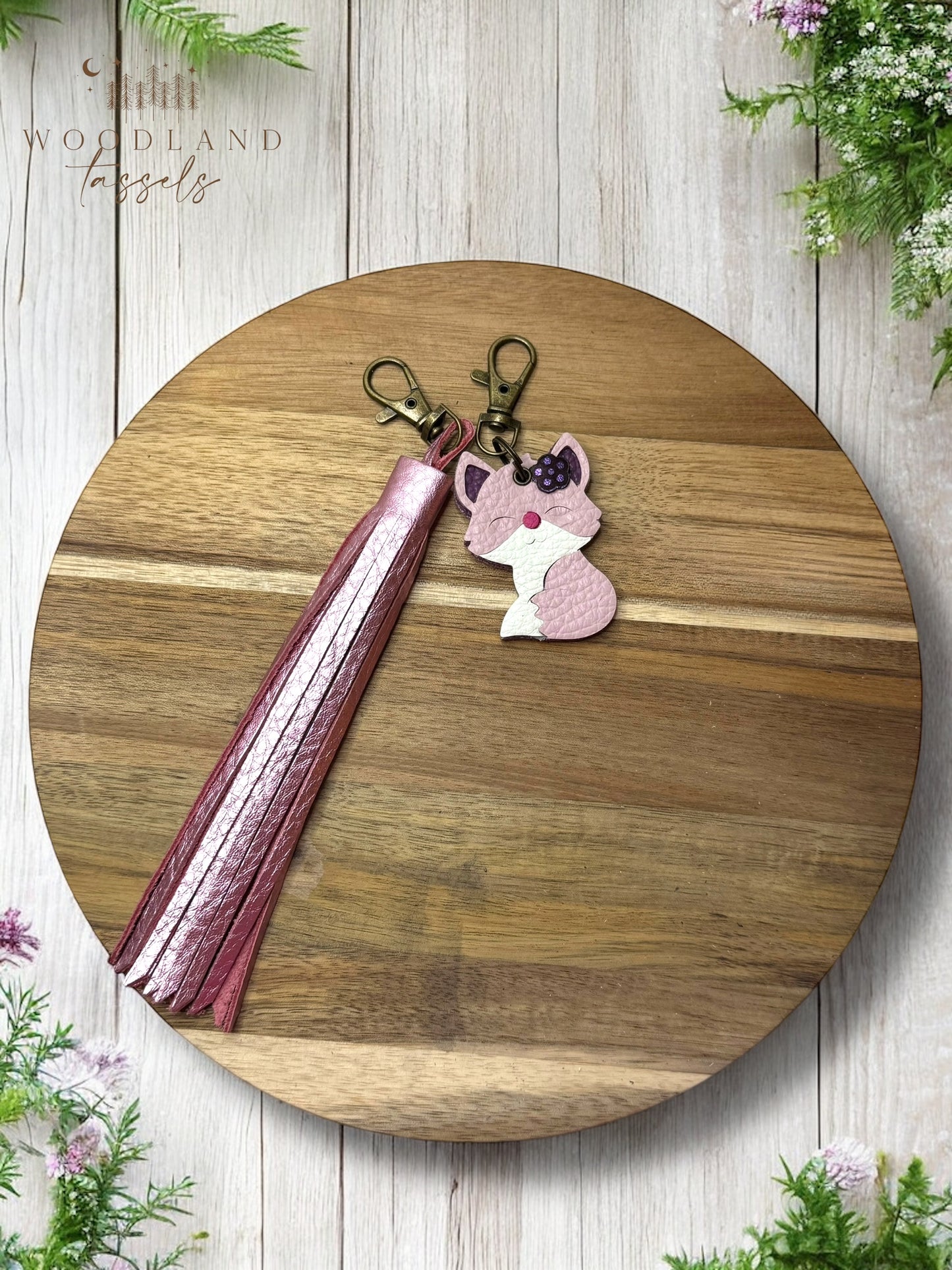 Fox Leather Purse Charm