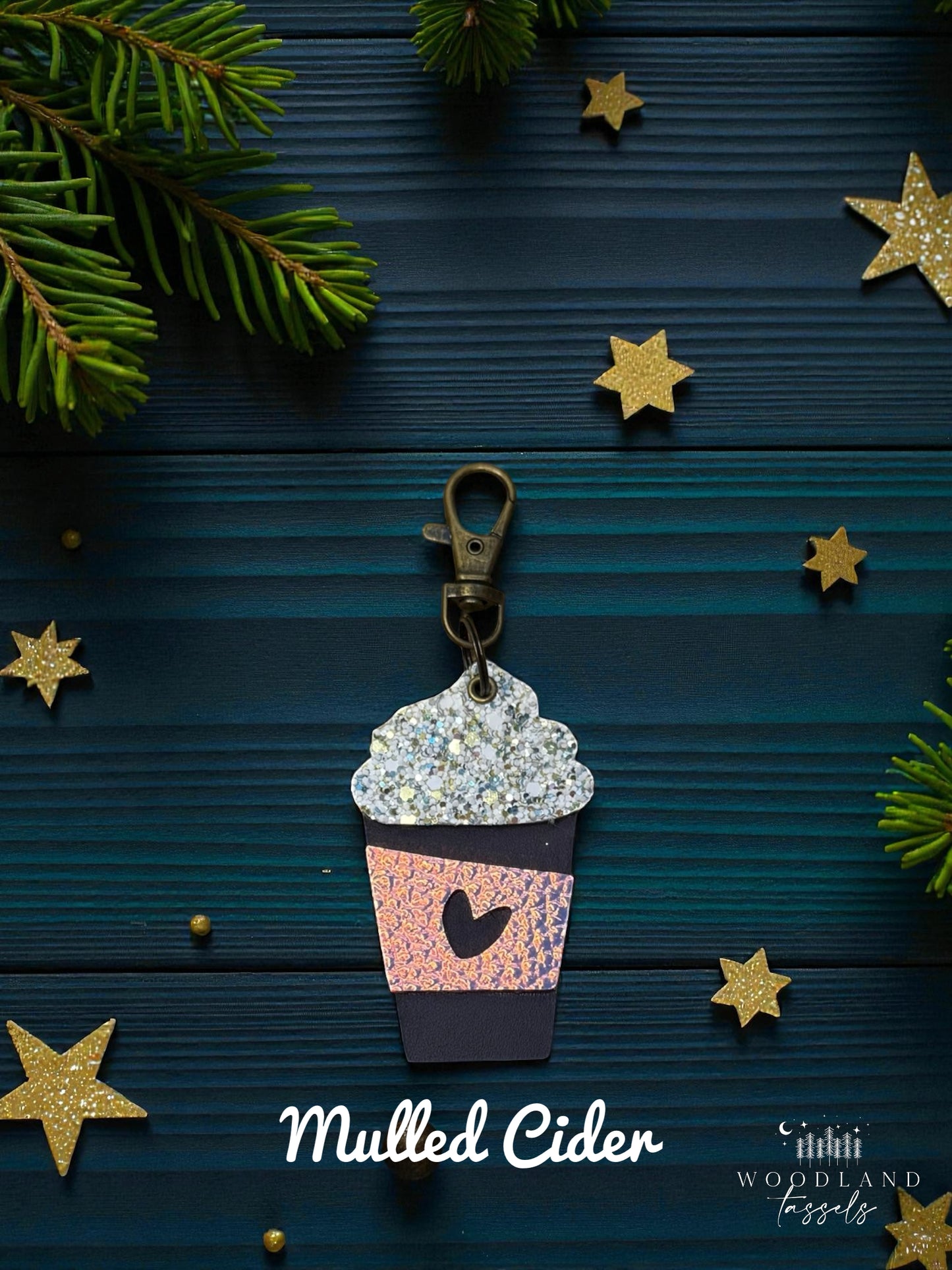 Latte Leather Purse Charm