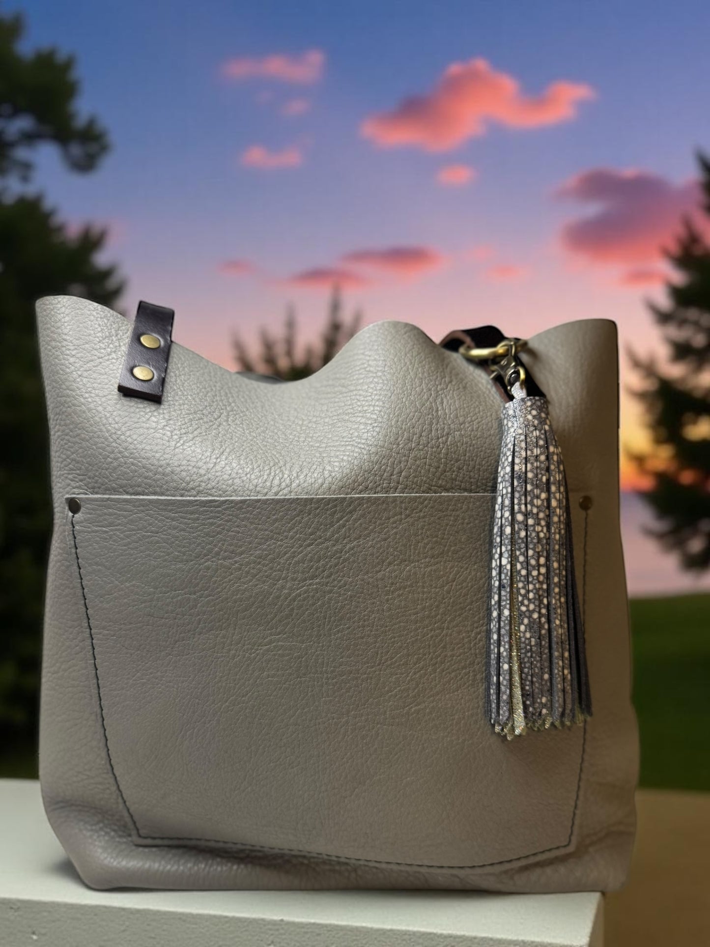 Concrete Leather Tassel