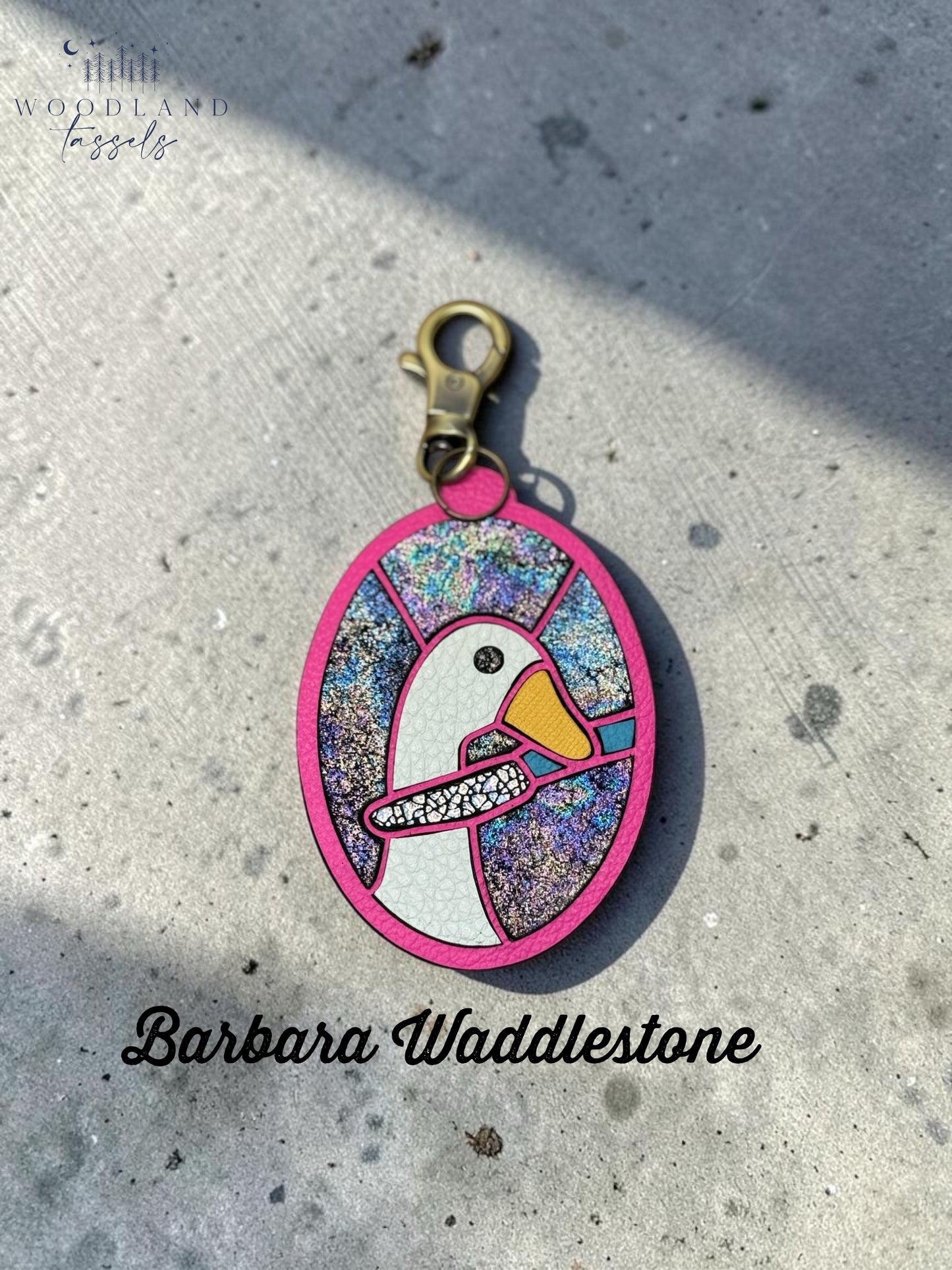 Serious Goose Leather Bag Charm