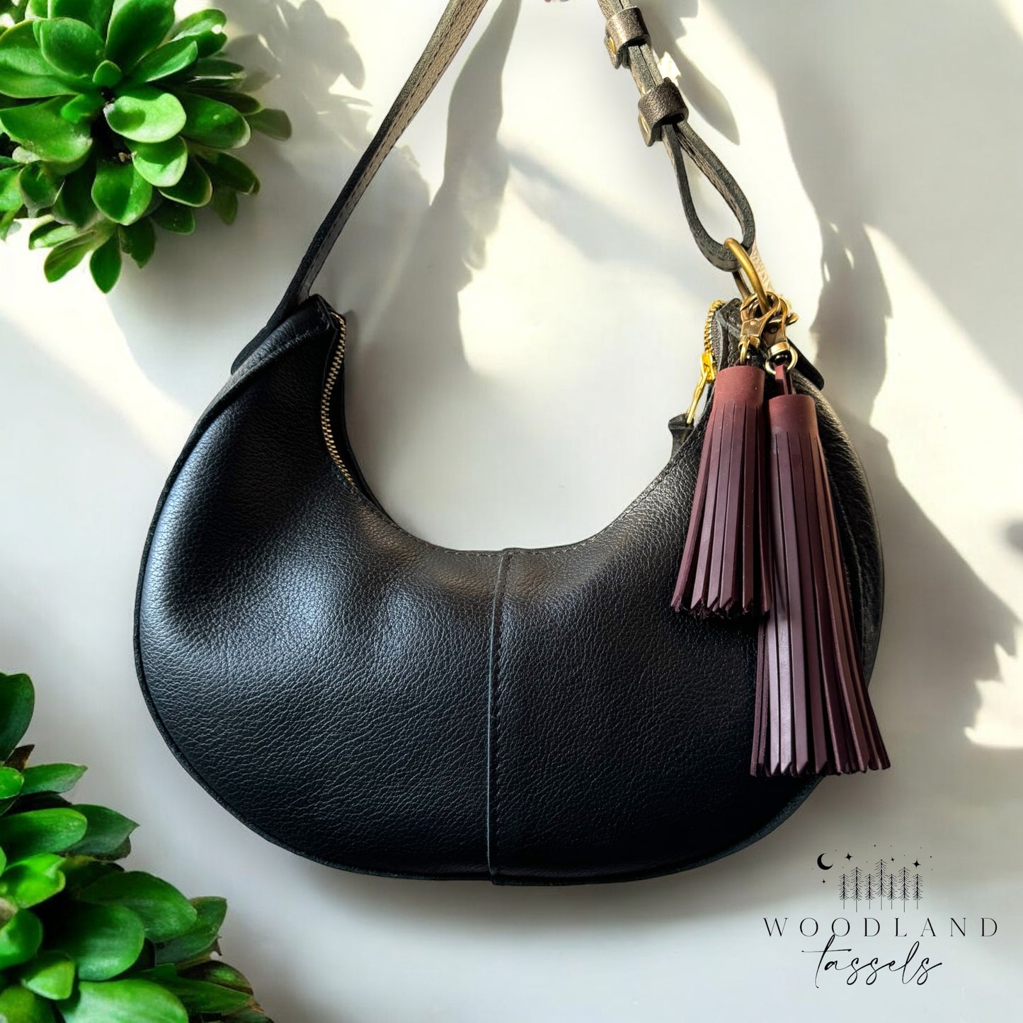 Mystic Merlot Leather Tassel