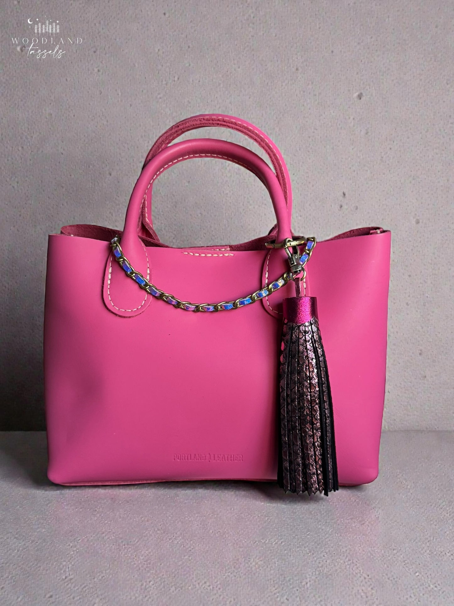 Python Rose Leather Tassel