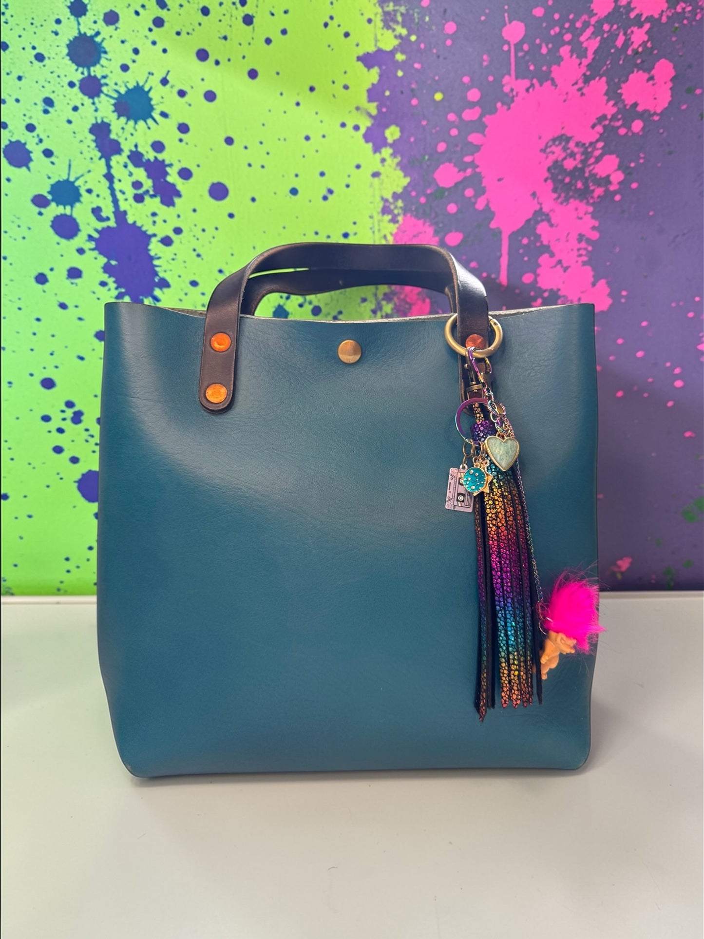 Tiny Treasures Leather Bag Charm- I 🩷 The 90s Collection