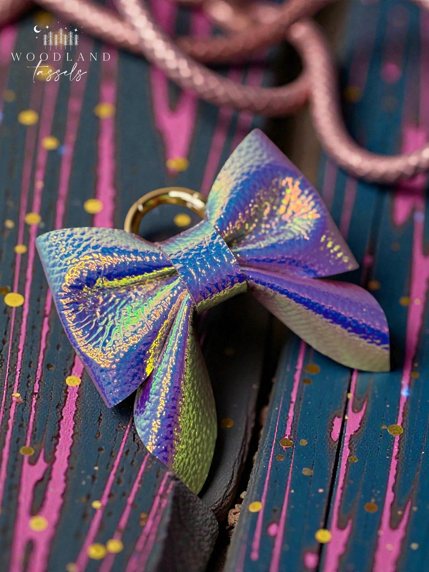 Starlight Leather Purse Bow