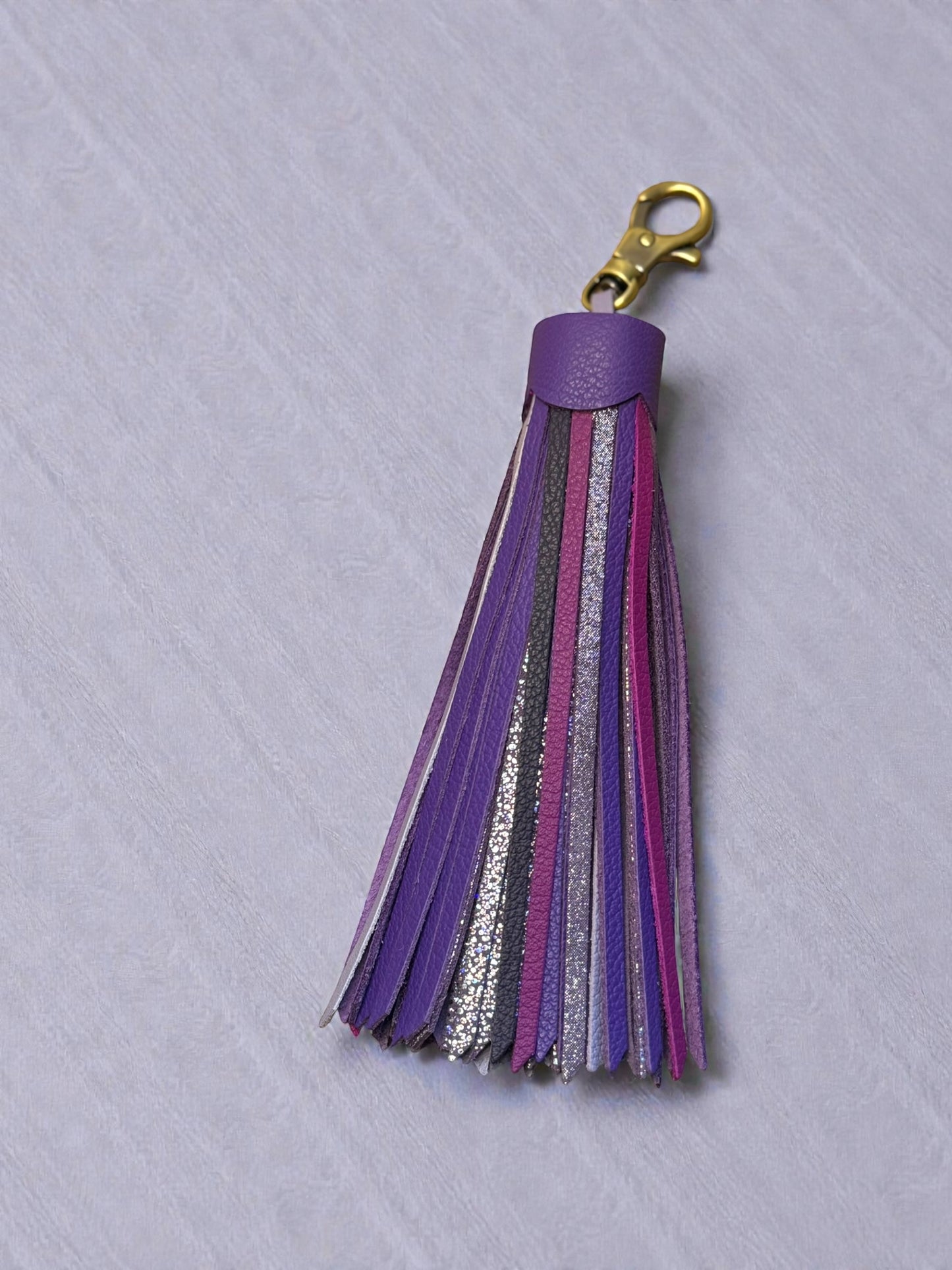 Berry Patch Purple Leather Tassel