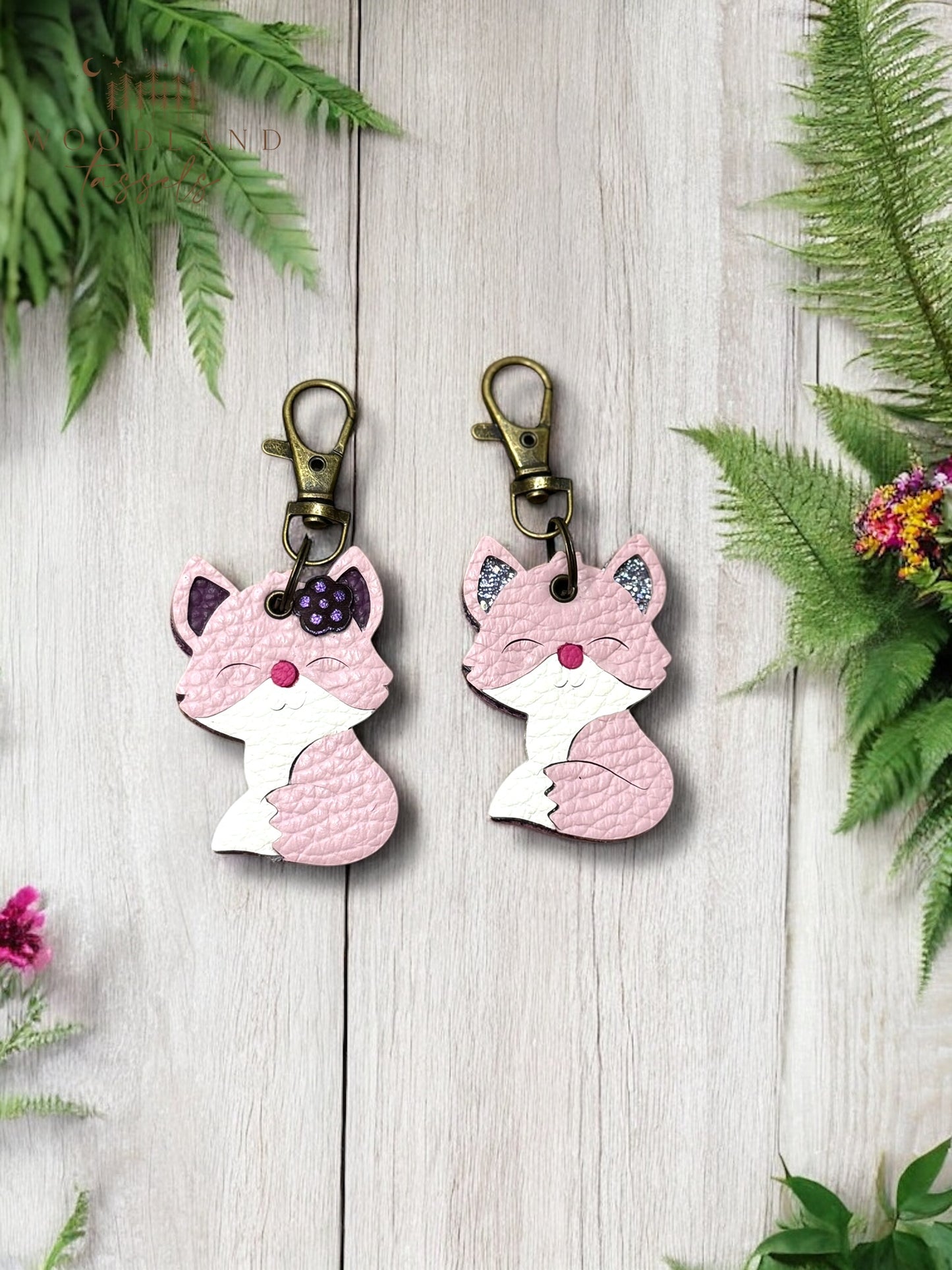 Fox Leather Purse Charm