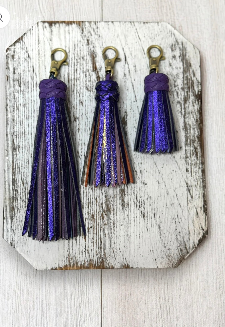 Rosé Leopard Tassel Purse Charm