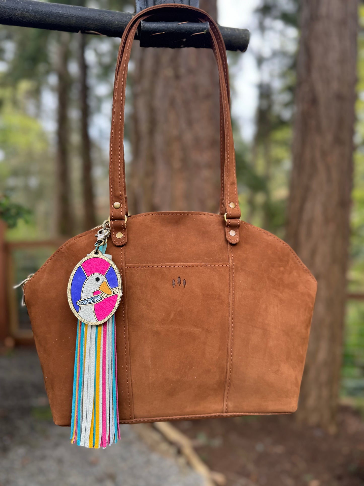 Serious Goose Leather Bag Charm
