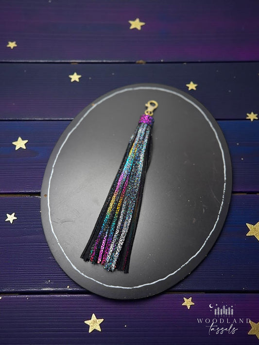 Dark Rainbow Queen Leather Tassel