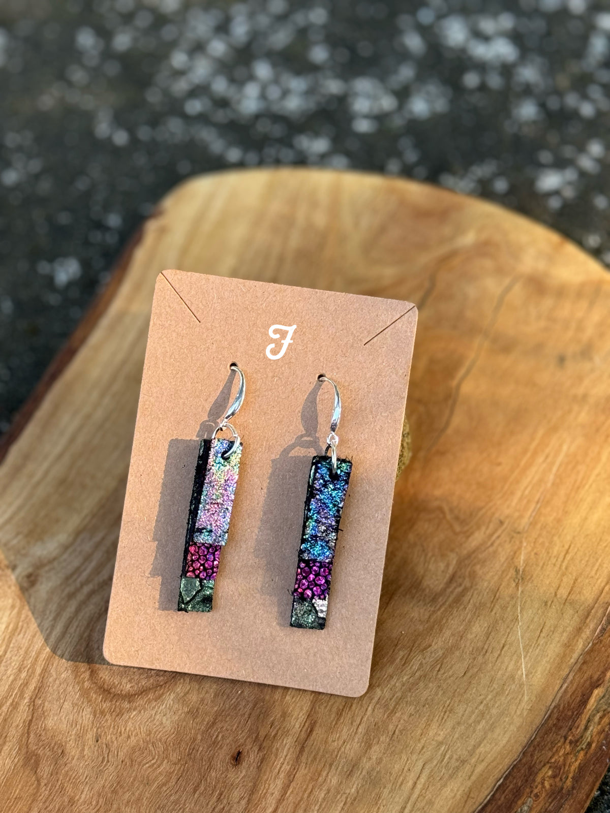 Leather Bar Earrings