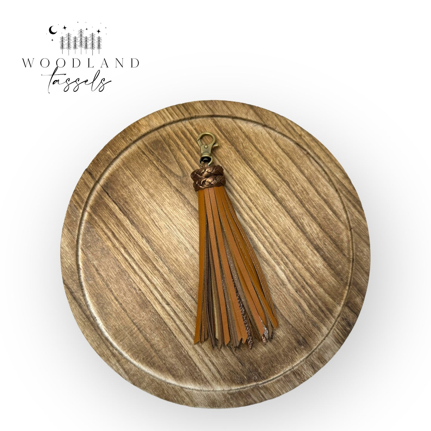 Peanut butter and Honey Leather Tassel