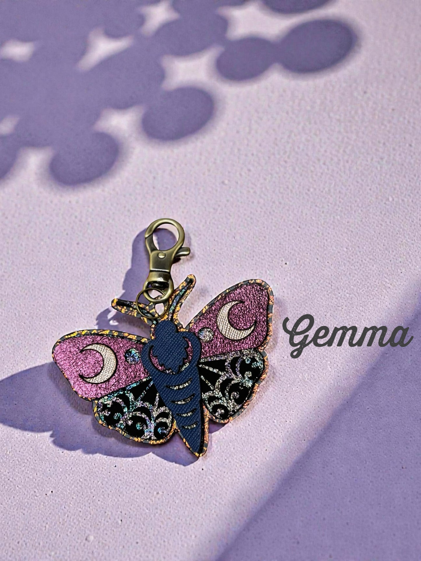 Luna Moth Leather Bag Charms