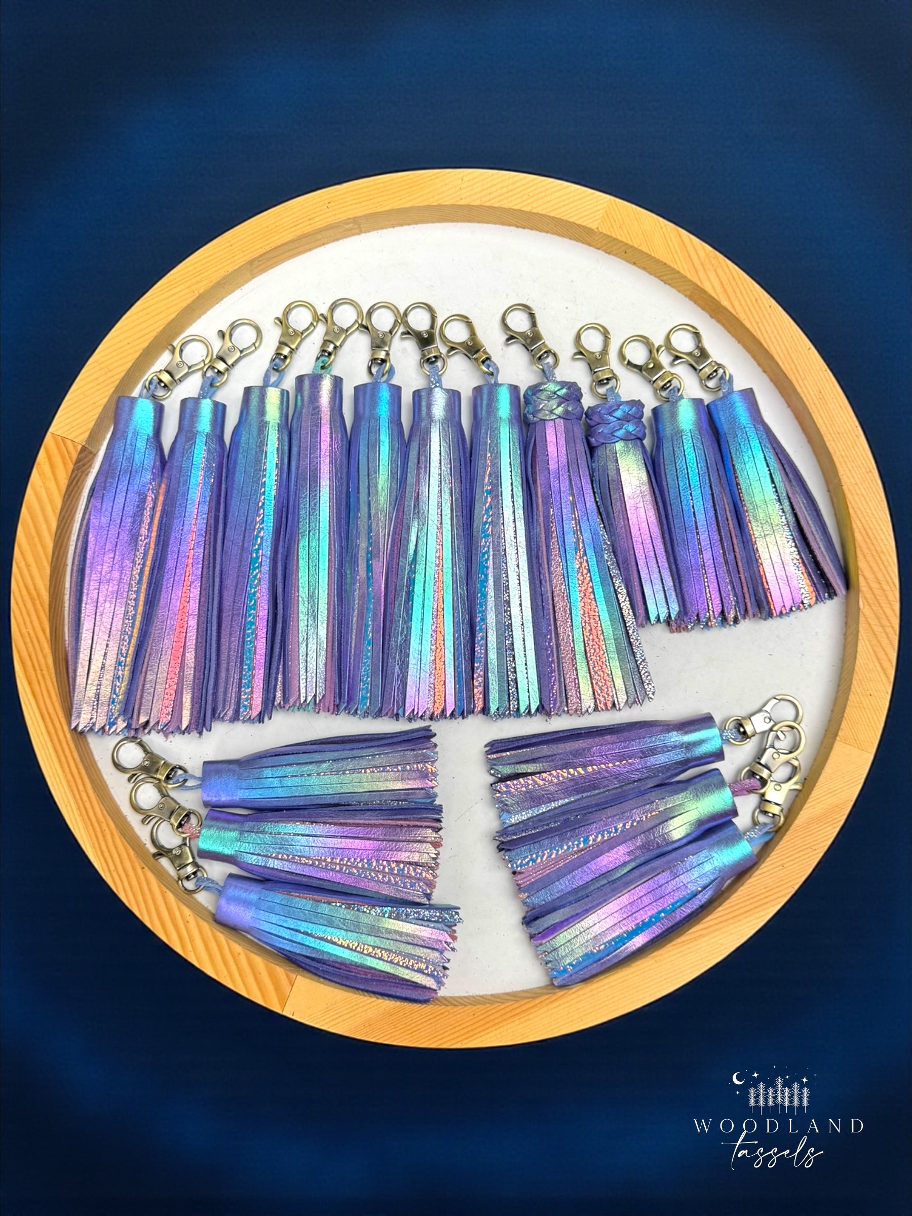 Aurora Leather Tassel Purse Charm – Woodland Tassels