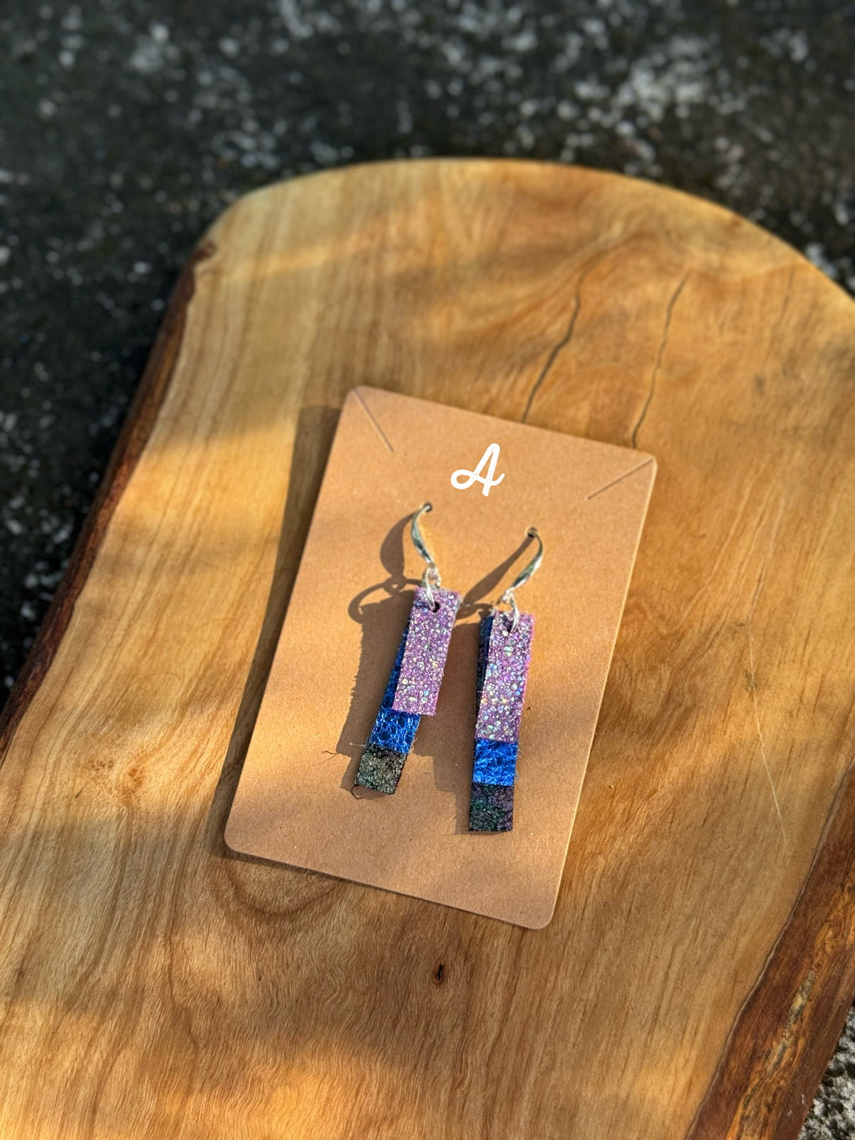 Leather Bar Earrings