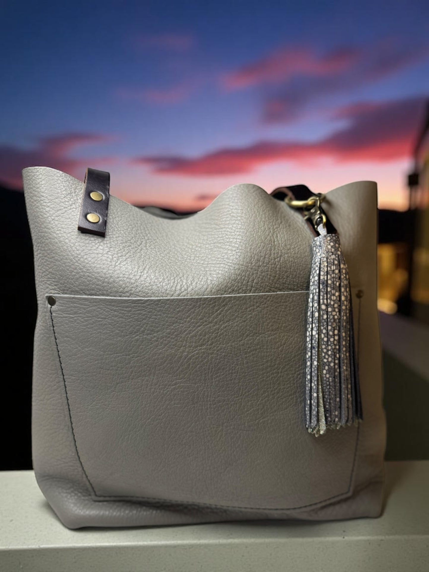 Concrete Leather Tassel
