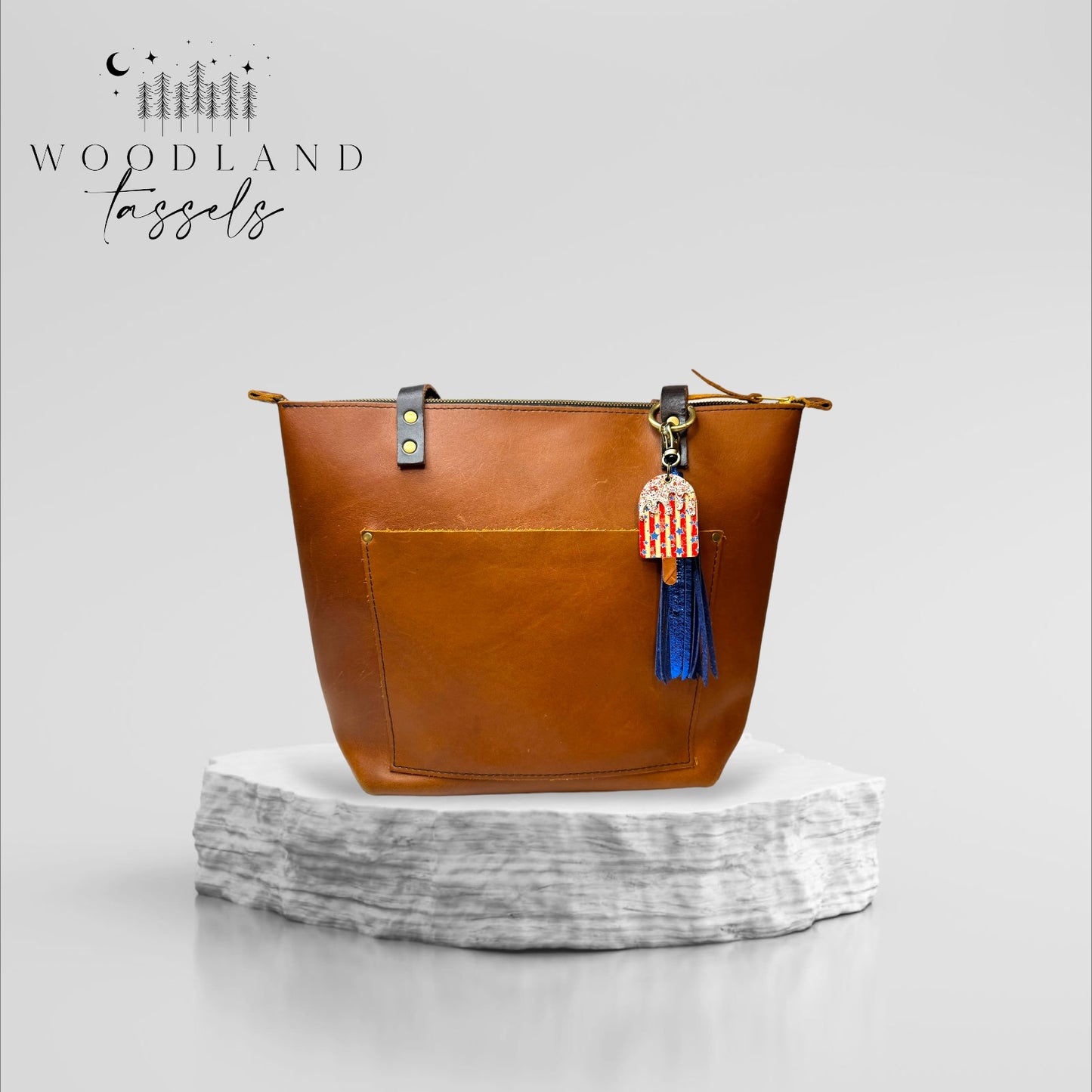 Duo Size Accent Leather Tassel