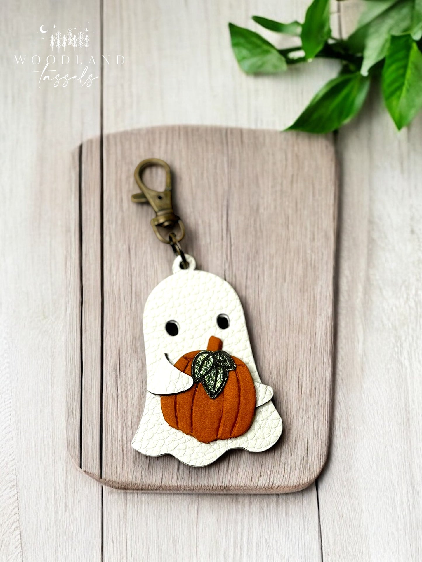 Ghostie Leather Bag Charm