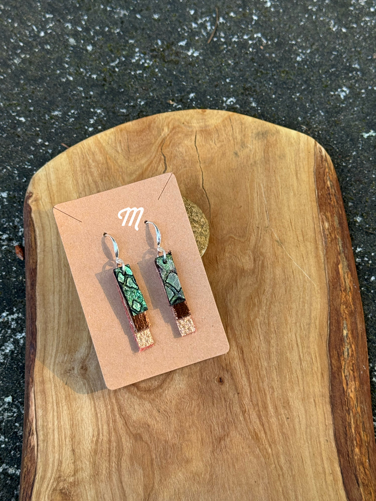 Leather Bar Earrings