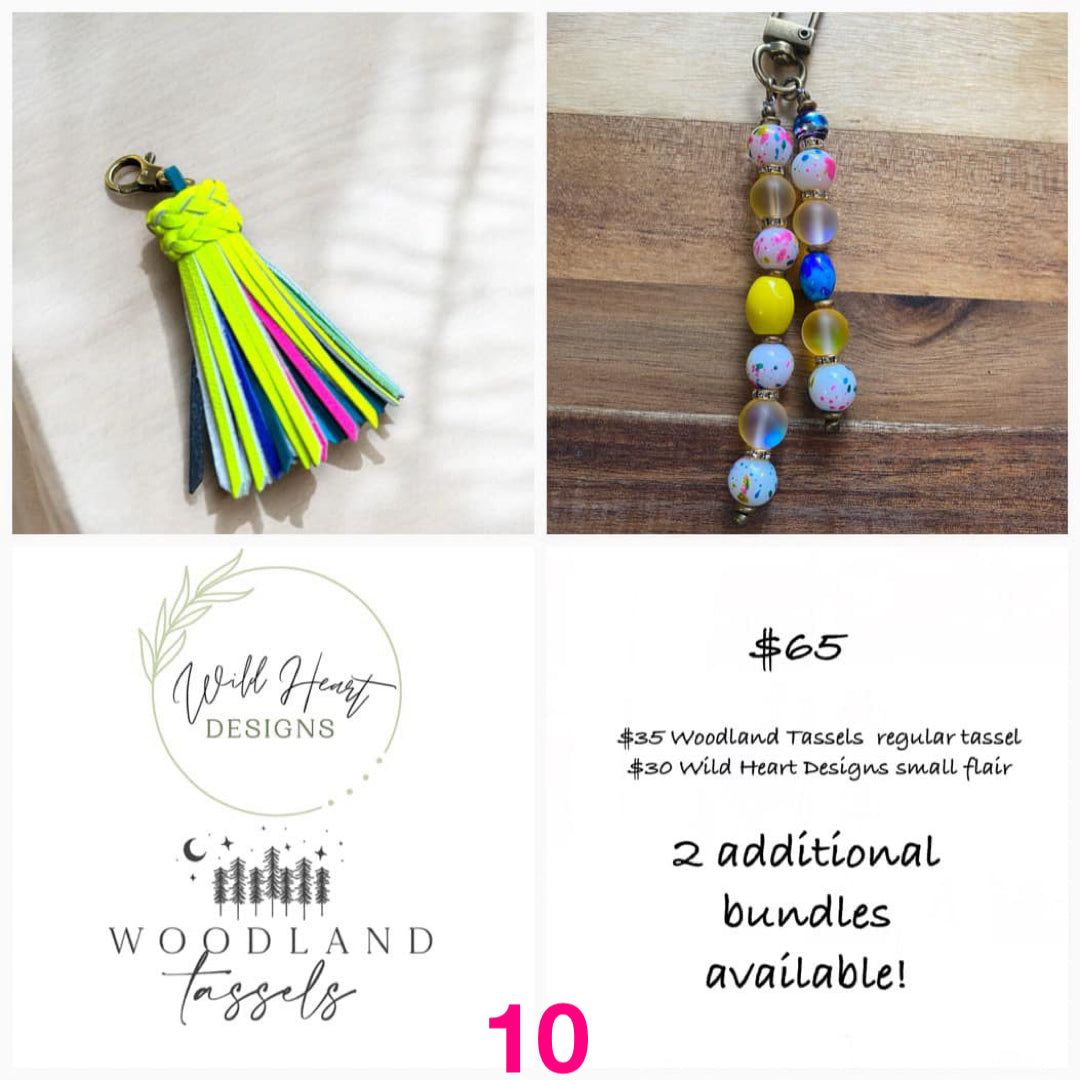 Neon Classic Leather Tassels- Woodland Tassels x Wild Heart Designs