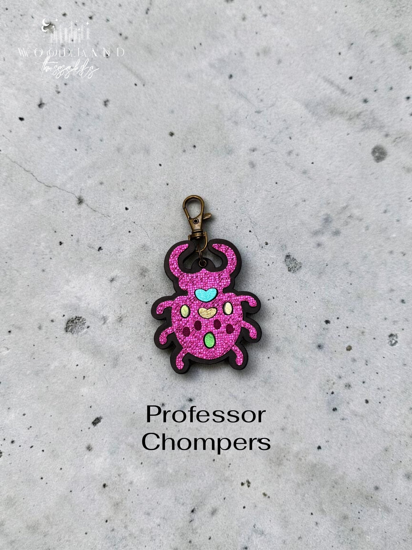 Beetle Leather Bag Charm