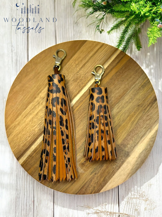 Classy Leopard Tassel Purse Charm