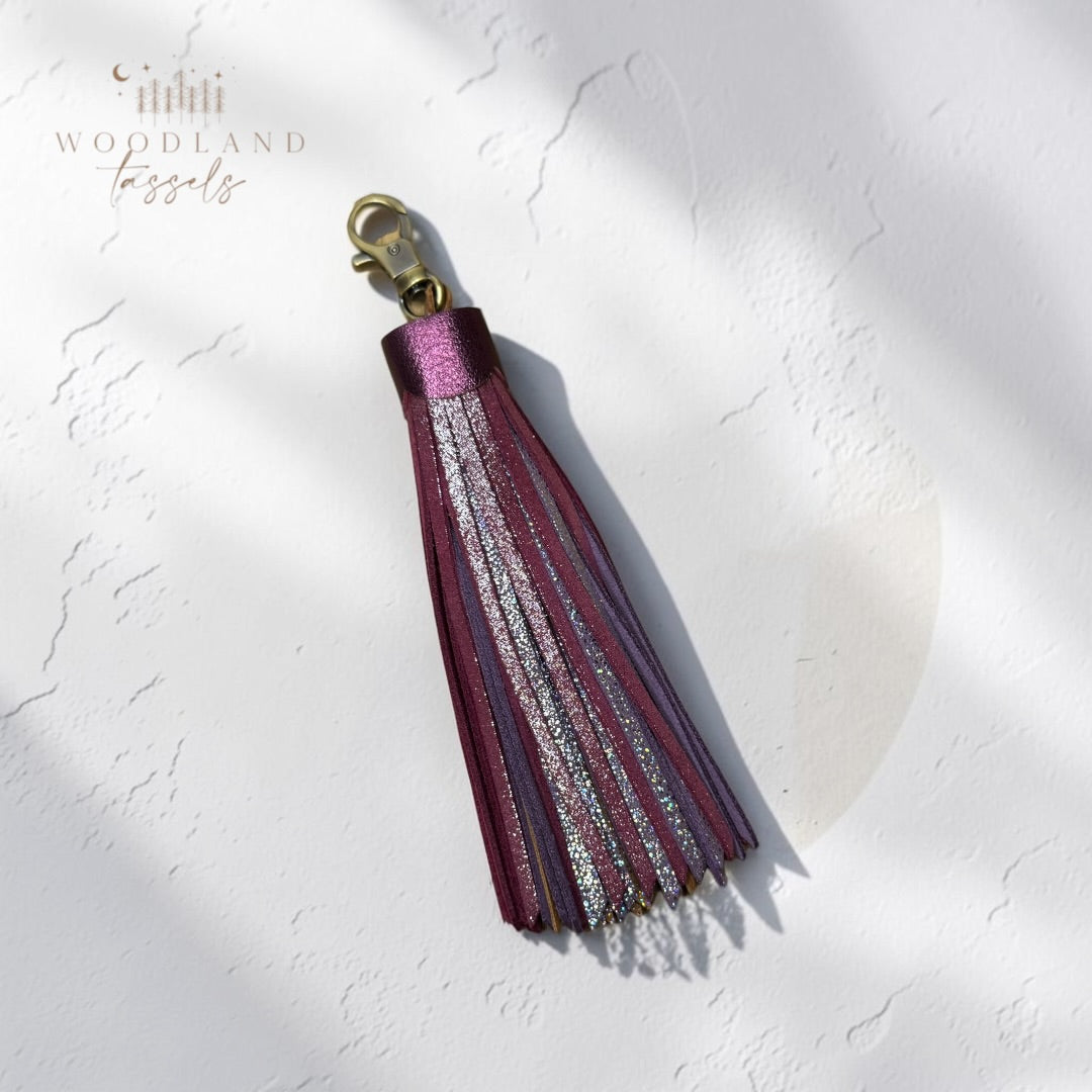 Huckleberry Leather Tassel | Bag Charm