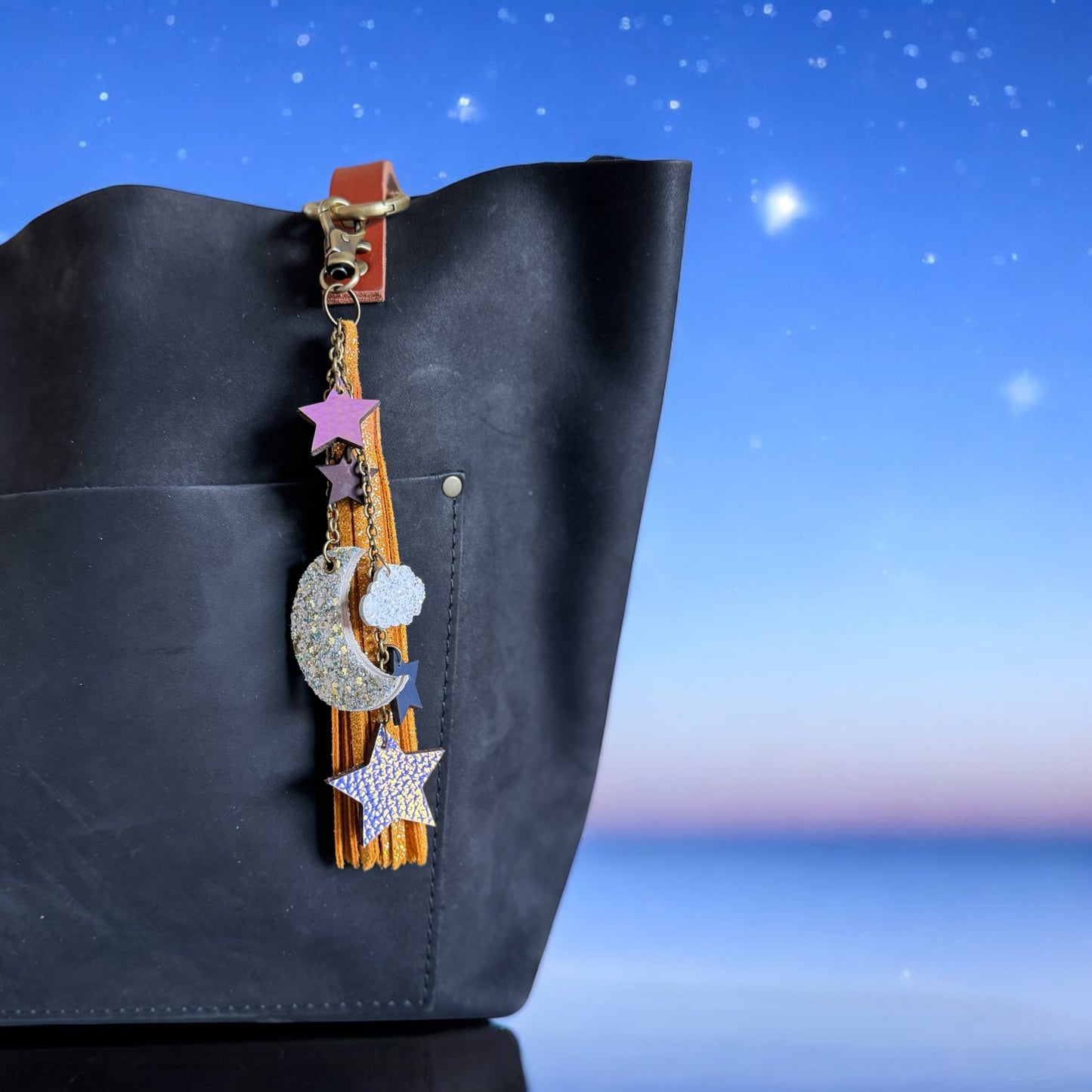 Moon Glow Bag Charm