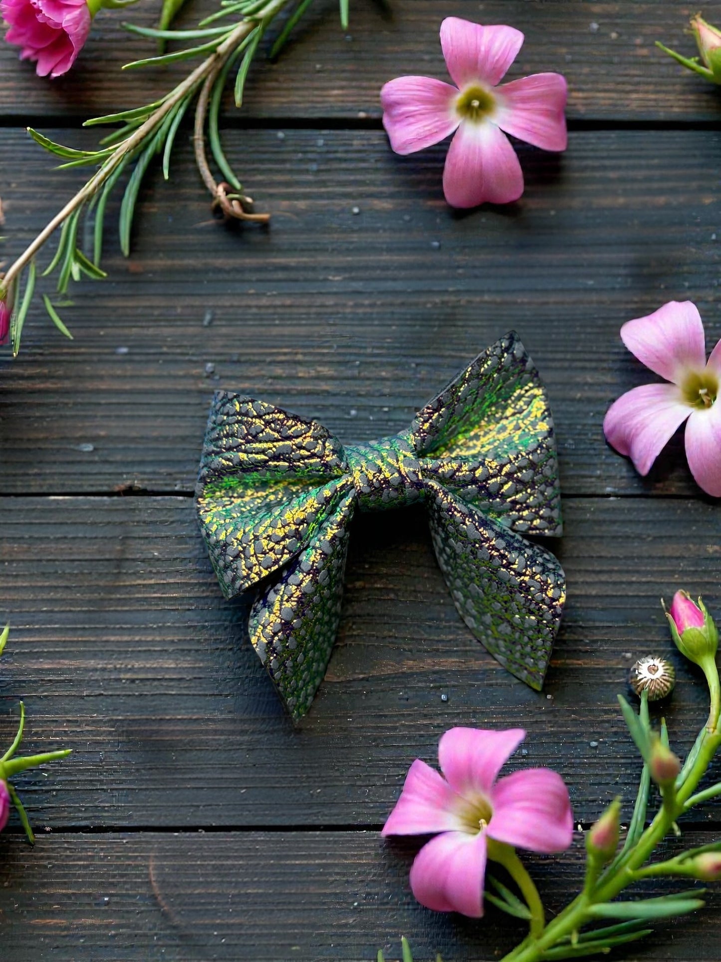 Dragon Leather Purse Bow