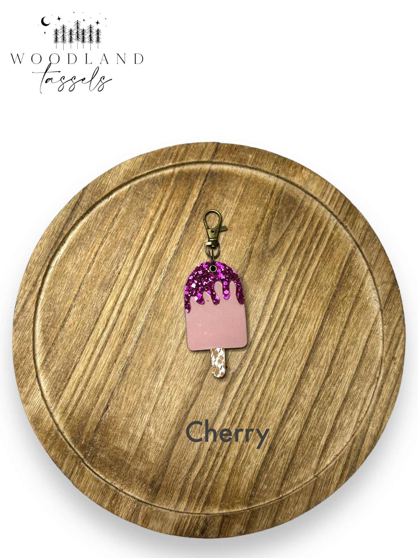 Popsicle Leather Bag Charm