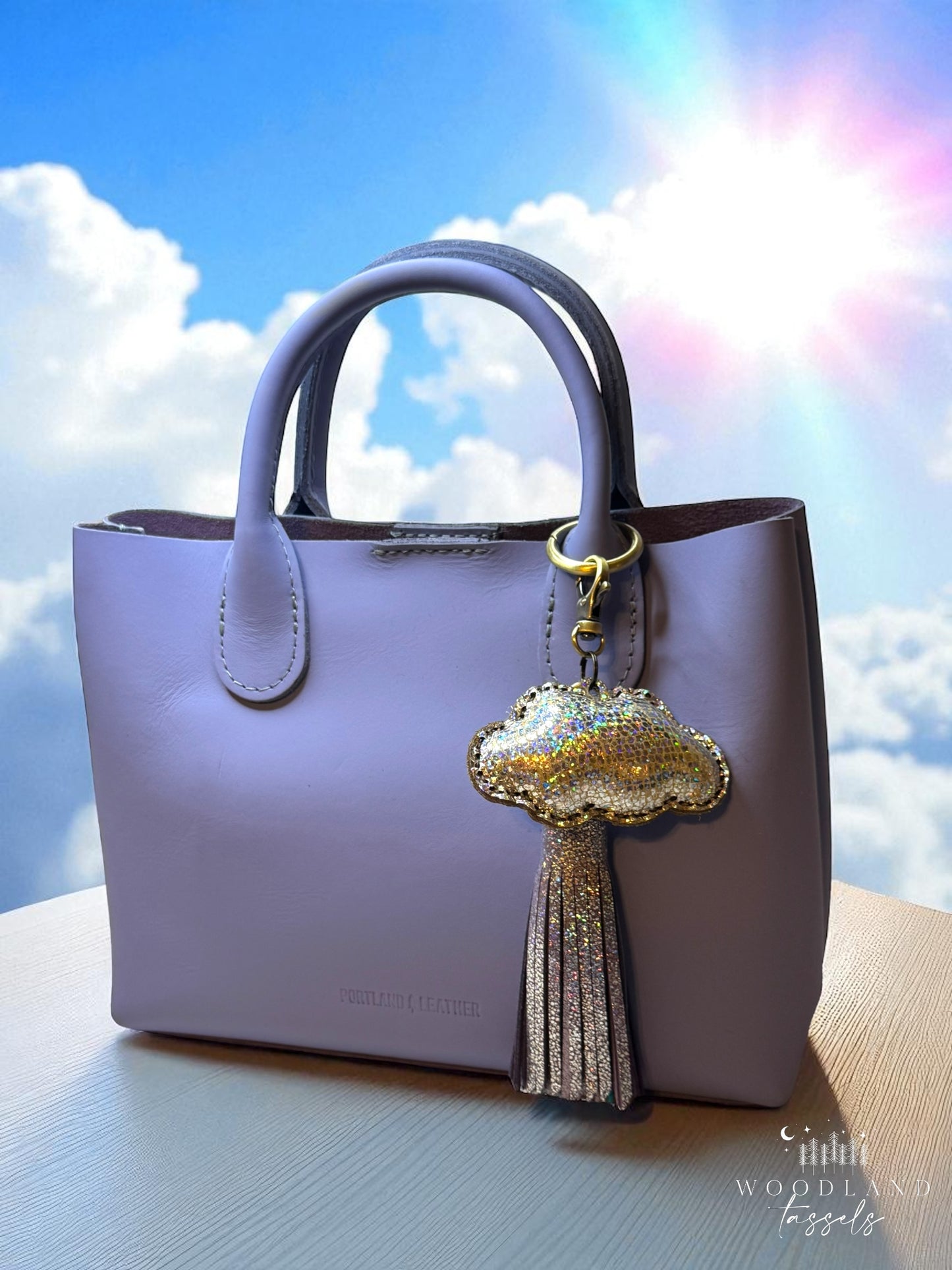 Puffy Cloud Purse Charm
